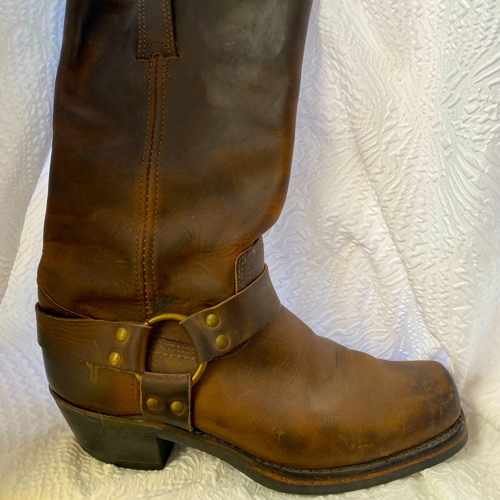 FRYE harness brown boots - size 9